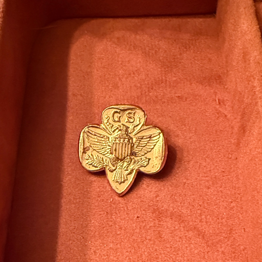 Brass Vintage Girl Scouts Pin